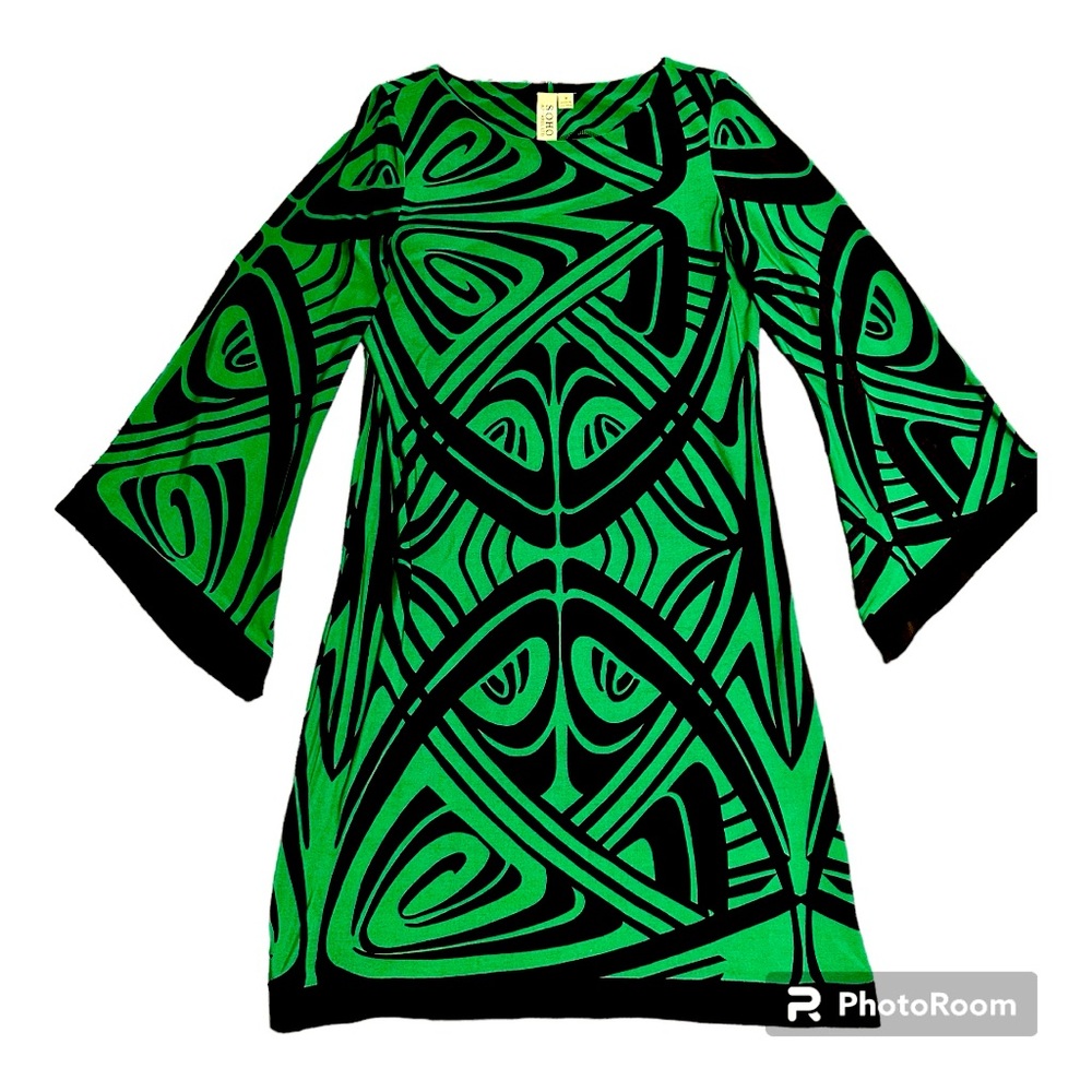 Tribal Print Knee Length Sheath Dress Sz M
